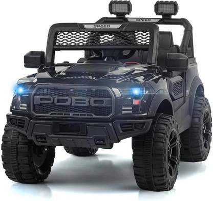 oh baby POBO BLACK 4x4 (1-8Yrs), Remote control, USB player. Jeep Battery Operated Ride On