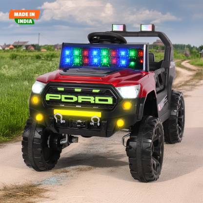 LITTLE RIDES Force 4x4 Battery Operated Jeep for Kids, Ride on Toy Baby Car with LED Jeep Battery Operated Ride On