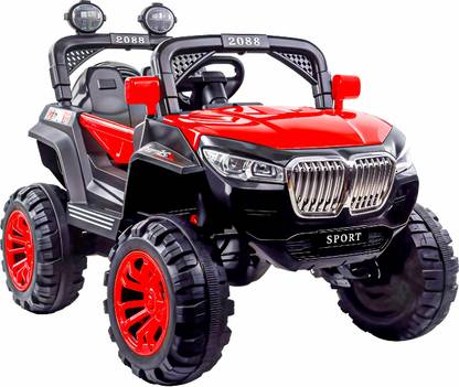 Miss & Chief Buster Rechargeable Car 12V & 7.5Ah Battery| Bluetooth,USB Music Player(Ages 2+) Car Battery Operated Ride On