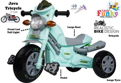 Little Funky Stylish Java Bike Pedal Ride on for Kids (3-5 Yrs) Scooter Non Battery Operated Ride On