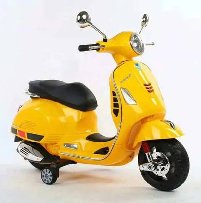 Jo Baby Vespa 12v Battery Operated Rechargeable Ride On Scooter with Foot Accelerator Scooter Battery Operated Ride On
