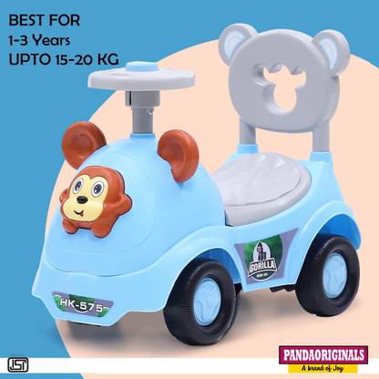 Pandaoriginals Gorilla Rider Push Car, Musical & Backrest, Age 1-3 yrs (25KG Capacity) Car Non Battery Operated Ride On