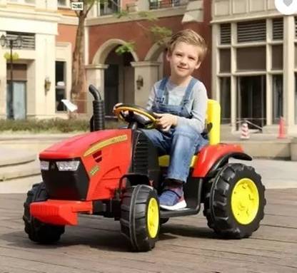 DaiilySnippets Kids Ride On Tractor 12V Battery operated Electric Tractor with Trolly For Kids Rideons & Wagons Battery Operated Ride On