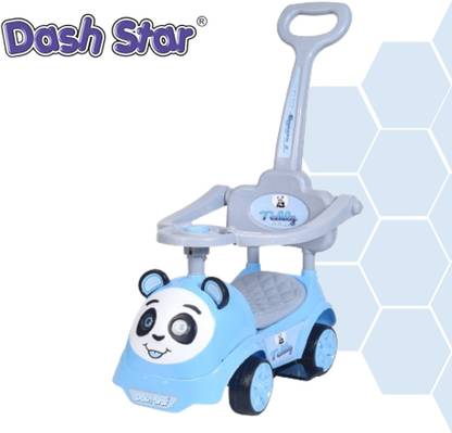 Dash Star Teddy Ride On Push Musical Baby Car With Protective Arm Rest And Parent Handle Rideons & Wagons Non Battery Operated Ride On