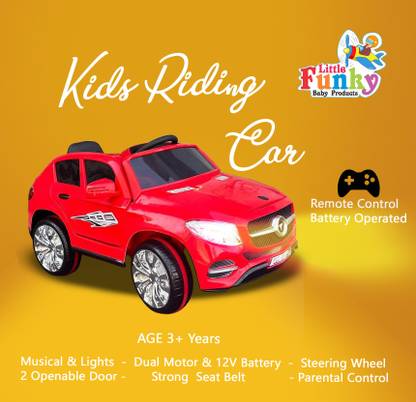 Little Funky Double Motor Battery Operated Remort Control & Self Exilator Ride On Car Car Battery Operated Ride On