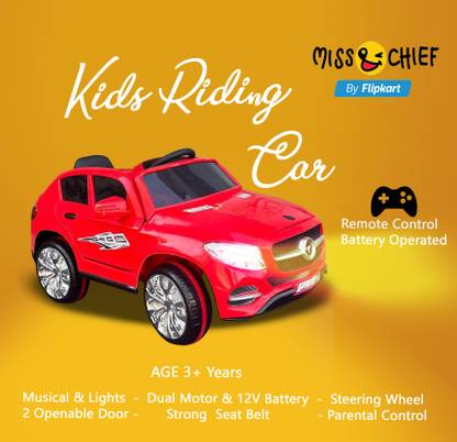 Miss & Chief Double Motor Battery Operated Remort Control & Self Exilator Ride On Car Car Battery Operated Ride On