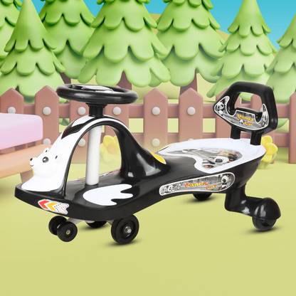TOYSHOPPEE Magic Swing Car with Music|360 Degree Rotating Handle | for Kids with Rideons & Wagons Non Battery Operated Ride On