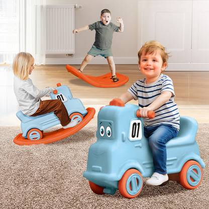 R for Rabbit Rock N Ride Push Ride-on for Kids with Injury Free Round Edges and Silent Wheels Rideons & Wagons Non Battery Operated Ride On