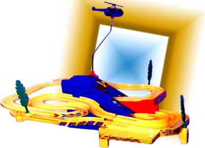 RD UNITELL ENTERPRISE Track Racing Set - High-Speed Electric Race Car Track with Loops and LED Lights Rideons & Wagons Battery Operated Ride On