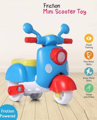 Jo Baby Vespa 12v Battery Operated Rechargeable Ride On Scooter with Foot Accelerator Scooter Battery Operated Ride On