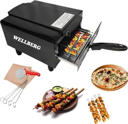 WELLBERG 14-Inch Heavy-Duty Tandoori Pizza Oven for Healthy Roasting and Grilling Needs Electric Tandoor
