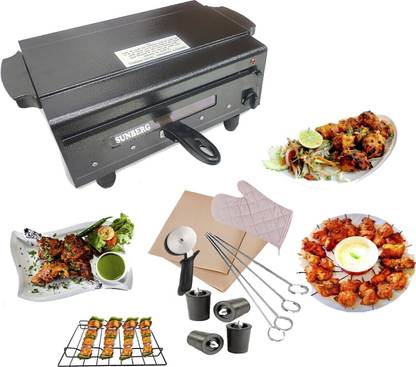 SUNBERG 16-Inch Tandoor for Baking Grilling & Roasting Pizza with Element Control Switch Electric Tandoor