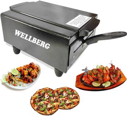 WELLBERG 14-Inch Premium Pizza Oven for Grilling, Healthy Tandoori, and Roasting at Home Electric Tandoor