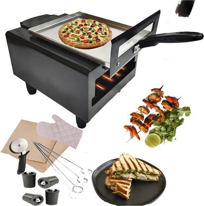WELLBERG 14-Inch Large Heavy-Duty Pizza Oven for Healthy Baking, Roasting, and Grilling Electric Tandoor