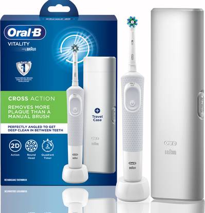 Oral-B Vitality with Travel Case, 2 Modes, 2 Min Timer,Rechargeable Electric Toothbrush