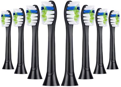 maycreate Replacement Toothbrush Heads Compatible for Philips DiamondClean, 2020 Edition, Fit ProtectiveClean 4300 6100, EasyClean, Gum Health, HX6064 - Black Brush Head Electric Toothbrush