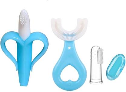 HNB23 Shape Soft Bristles Brush, Silicone Finger Toothbrush 2 Electric Toothbrush