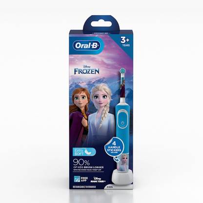 Oral-B Frozen Rechargeable Kids Frozen Rotating, 2 Fun Modes, Pro Timer, Electric Toothbrush