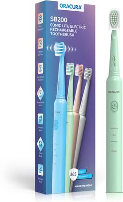 ORACURA SB200 Sonic Lite Electric Rechargeable Toothbrush With 36,000 Strokes/minute Electric Toothbrush