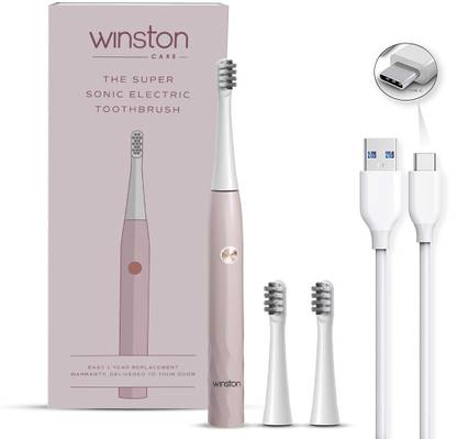 Winston Rechargeable Super Sonic Electric Toothbrush High-frequency Vibration Rechargeable Toothbrush with Soft Bristles for Adults - Super Sonic - 3 Modes Electric Toothbrush