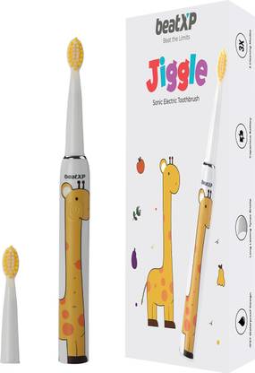 beatXP Jiggle Sonic Electric Toothbrush for Kids with 2 Brush Heads & Rechargeable Electric Toothbrush