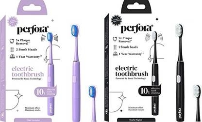 Perfora Electric Toothbrush | 90 Days Battery Life | Soft Dupont & Vibrating Bristles Electric Toothbrush