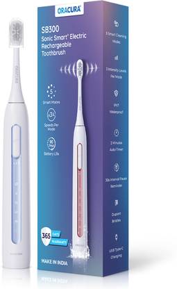 ORACURA SB300 Sonic Smart Electric Rechargeable Toothbrush | 36,000 strokes/min . Electric Toothbrush