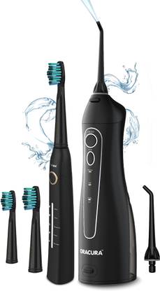 ORACURA Smart Combo Water Flosser OC010 & Sonic Electric Rechargeable Toothbrush SB200 Electric Toothbrush