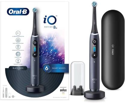 Oral-B iO8 Ultimate, 6 Brush Modes, AI Personalization, Pressure Sensor, Travel Case,Rechargeable Electric Toothbrush