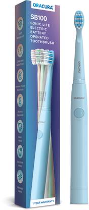 ORACURA SB100 Sonic Lite Electric Battery Operated Toothbrush With 36,000 Strokes/minute . Electric Toothbrush