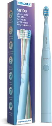 ORACURA SB100 Sonic Lite Electric Battery Operated Toothbrush With 36,000 Strokes/minute . Electric Toothbrush  (Blue)