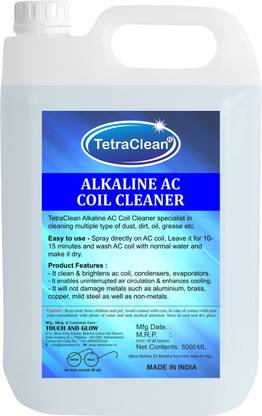 TetraClean High Foam Alkaline AC Coil Cleaner Spray Bottle And Can- 5 Ltr Electrical Cleaning Spray