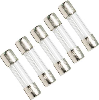 Ovicart 8A Glass Fast Fuse Glass Fuse 240V 8A Size: 5x20mm (Pack of 5) Electrical Fuse