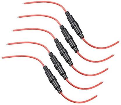 ERHIndia 5 Pcs Fuse Holder Inline Screw Type with 1015 18 AWG Wire for Marine Electrical Fuse