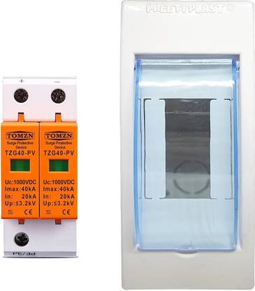 amiciSmart 1000V 20KA~40KA SPD Lightning Protection Device for Solar Application DC Surge Protector MCB