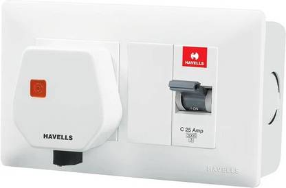 HAVELLS DBOXX PROTECTED SOCKET DHDMCSN0251025-Pk1 MCB