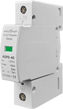 amiciSmart AC Surge Protector, 275V 20KA~40KA SPD Lightning Protection Device MCB