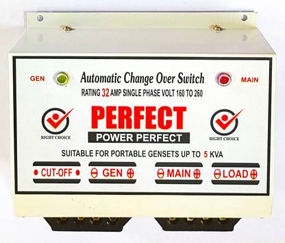 Savy 32 Amp Perfect Automatic ChangeOver Switch 220V AC S Phase for Gensets, D.G Sets Perfect CO 32 A-02 MCB