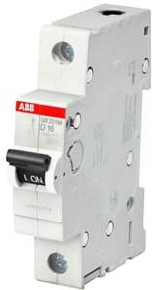 ABB SB201M-D63; Miniature Circuit Breaker; D-Char.; 10kA; 63A; 1P 1SYS272012R0401 MCB