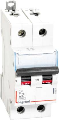 Legrand 408624 - 2A DP 10kA C ~ AC:415V DX3 MCB 408624 MCB