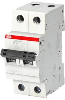 ABB SB202M-D2; Miniature Circuit Breaker; D-Char.; 10kA; 2A; 2P 1SYS272012R0021 MCB