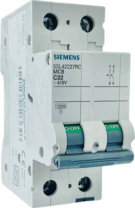 DAYSTAR SOLAR AC MCB 415V 32A 10KA AC Miniature Circuit Breaker C-Curve-Type (32Amp 2Pole) SIEMENS 5SL42327RC MCB