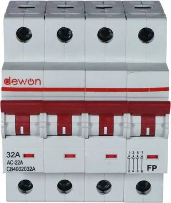 Dewon Electric ISOLATOR 32A FOUR POLE ISOLATOR 32A FOUR POLE MCB