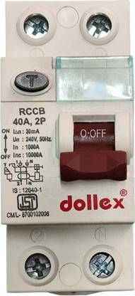 MME Single Phase 2 Pole RCCB MCB 40Amp/30ma With High Voltage, Overload Protection 2pole 40amp ELCB/RCCB MCB