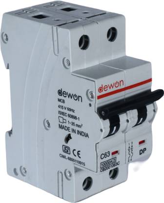 Dewon Electric 63A C Type DP MCB 10kA 63A MCB