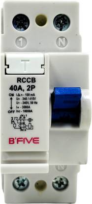 b'five RCCB Double Pole 40 AMP/ Residual Current Circuit Breaker ISI Mark MCB BSF-431_40A.DP RCCB MCB