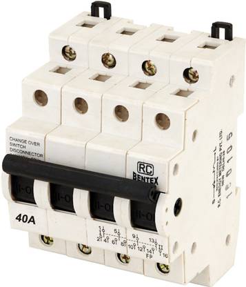 RC BENTEX Four Pole Changeover 40A X04C000007 MCB