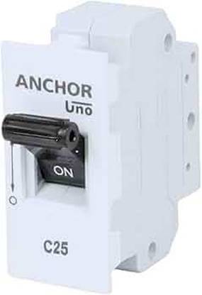 ANCHOR UNO 25A MINI MCB (Pack of 2) 65984-Modular SP MCB