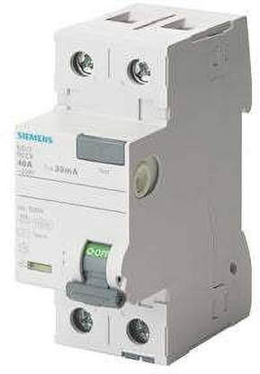 SIEMENS 5SV33126RC 25A 30mA 2POLE 2MW "TYPE A" RESIDUAL CURRENT CIRCUIT BREAKER 5SV33126RC MCB