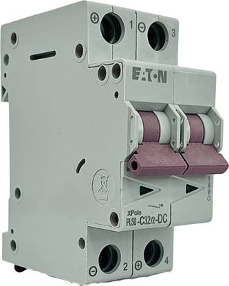 DAYSTAR SOLAR DC MCB 32A 2POLE 500V EATON DC MINIATURE CIRCUIT BREAKER PLS6-C32/2-DC MCB